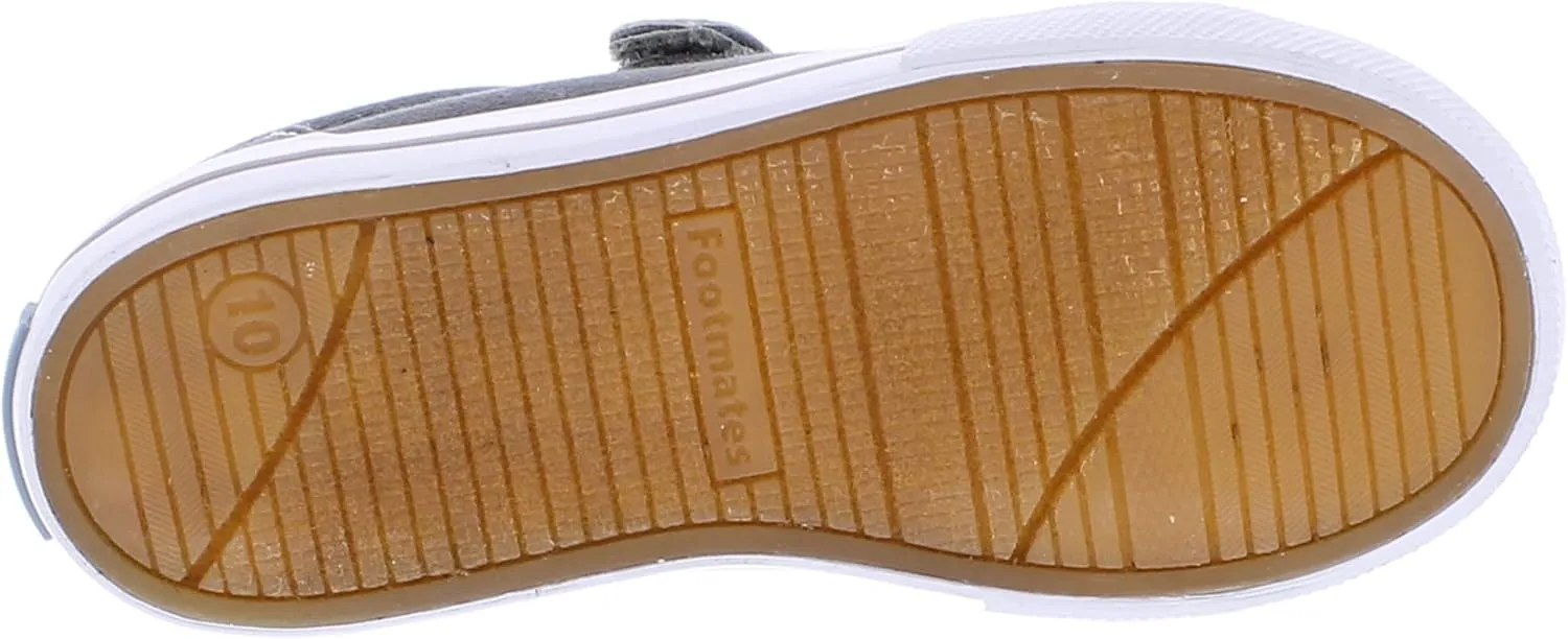 FOOTMATES Jordan Strap Canvas Flats Boys and Girls Shoes - Tennis Sneakers w/Wide Toe Box, Custom-Fit Insoles, Vulcanized Outsoles - for Infants, Toddlers, Little Kids, Ages 0-8