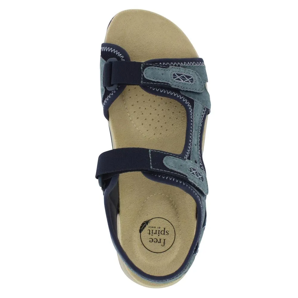 Free Spirit Ladies Frisco Navy Sandals
