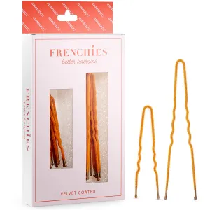 Frenchies French Twist Hair Pin, Ultra Flocked Extra Soft French Hair Pins for Women, Wedding, Updo Extensions, or Wig, 20 Count, Red