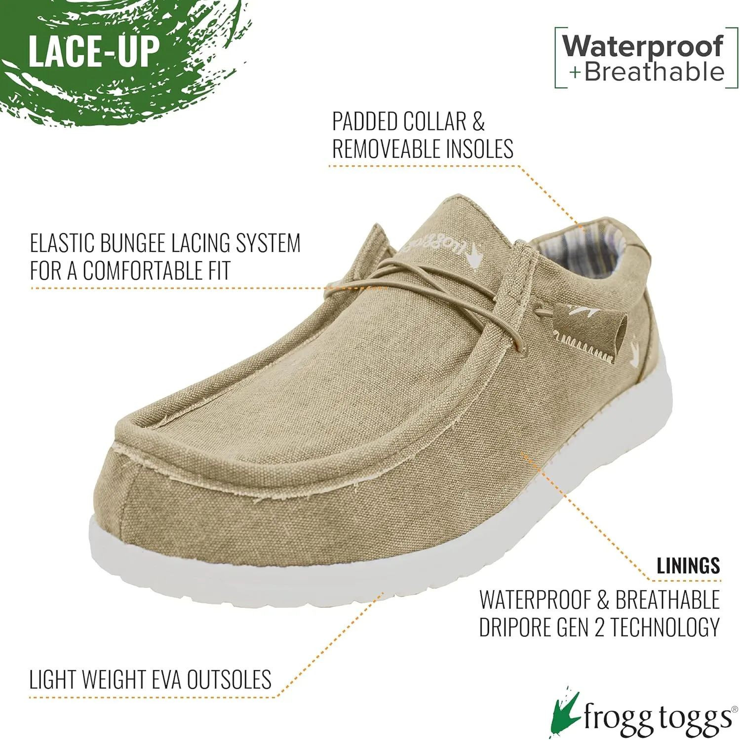 FROGG TOGGS Footwear Women's Java Casual Waterproof Shoe