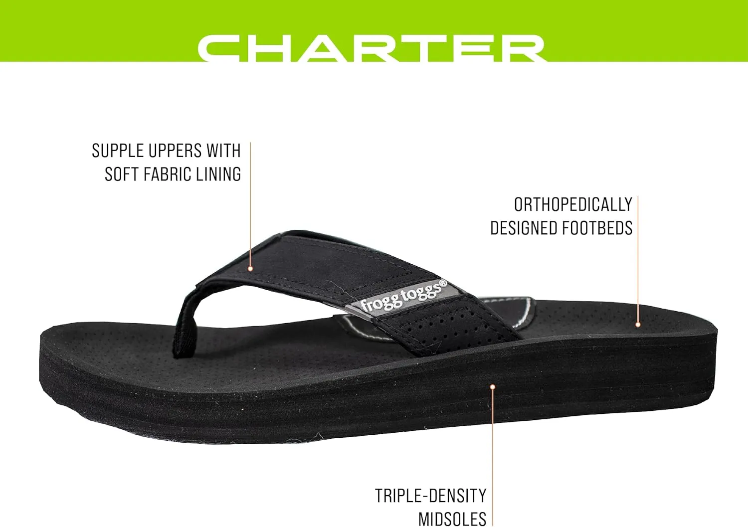 FROGG TOGGS Men's Charter Sandal Athletic-Water-Shoes