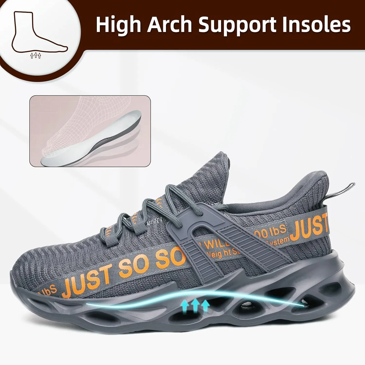 Furuian Steel Toe Shoes for Women Men Lightweight Safety Shoes Comfortable Steel Toe Sneakers Work Shoes