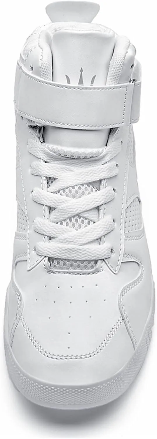 FZUU Men's Fashion High Top Leather Street Sneakers Sports Casual Shoes