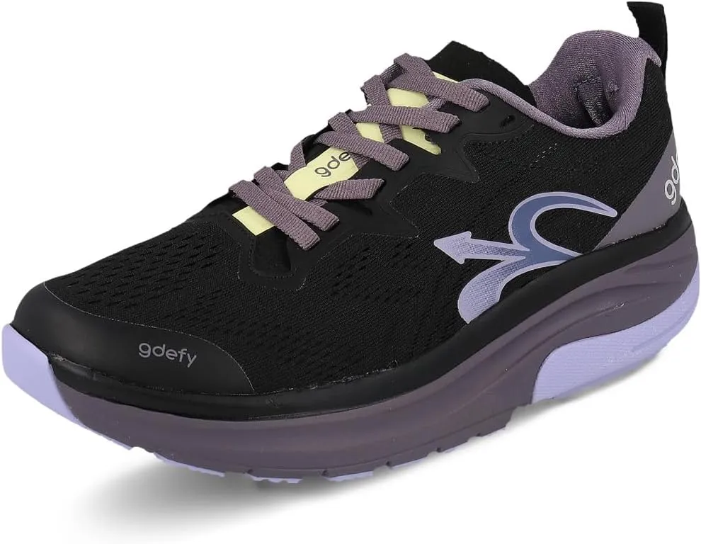 G-DEFY Lauff Women’s Supportive Running Shoe | VersoShock Technology for Pain Associated with Prolonged Standing or Walking | Arch Support | Diabetic Shoes | Wide Shoes | Free Custom Orthotic