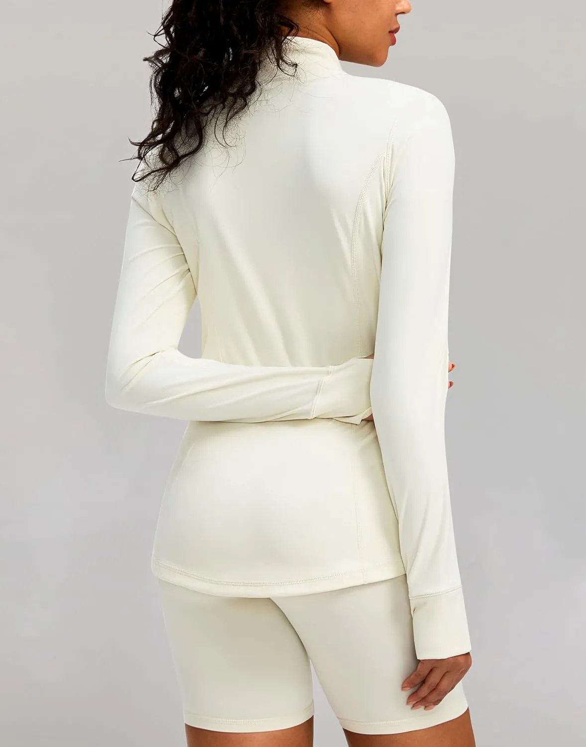 G Gradual Women's Zip Up Workout Jackets with Pockets Slim Fit Cottony Soft Jacket for Running Athletic Yoga