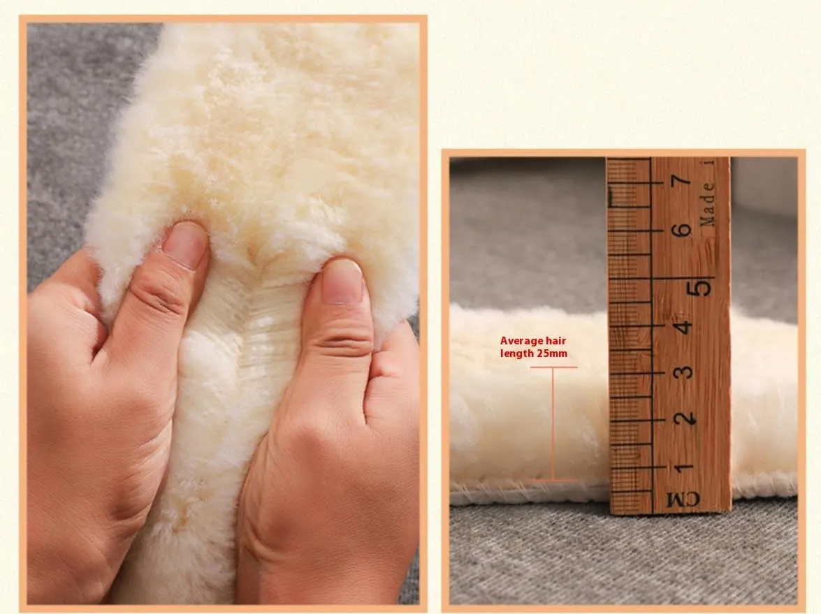 Genius Australian Sheepskin Wool Shoe Insoles for Kids, Warm Wool Shoe Inserts,Children Shoe Insoles for Boots, Fleece Snow Shoe Inserts (28 (19cm,7.5"))