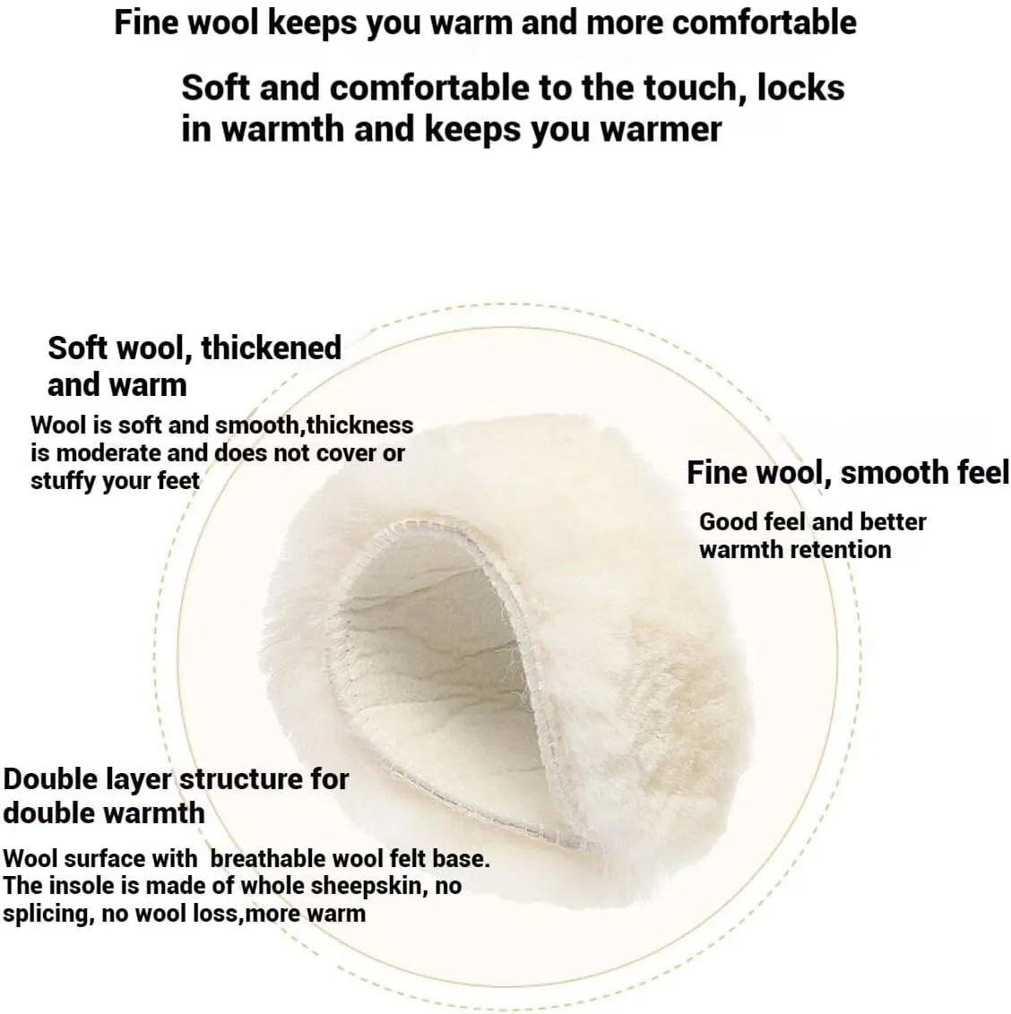 Genius Australian Sheepskin Wool Shoe Insoles for Kids, Warm Wool Shoe Inserts,Children Shoe Insoles for Boots, Fleece Snow Shoe Inserts (28 (19cm,7.5"))