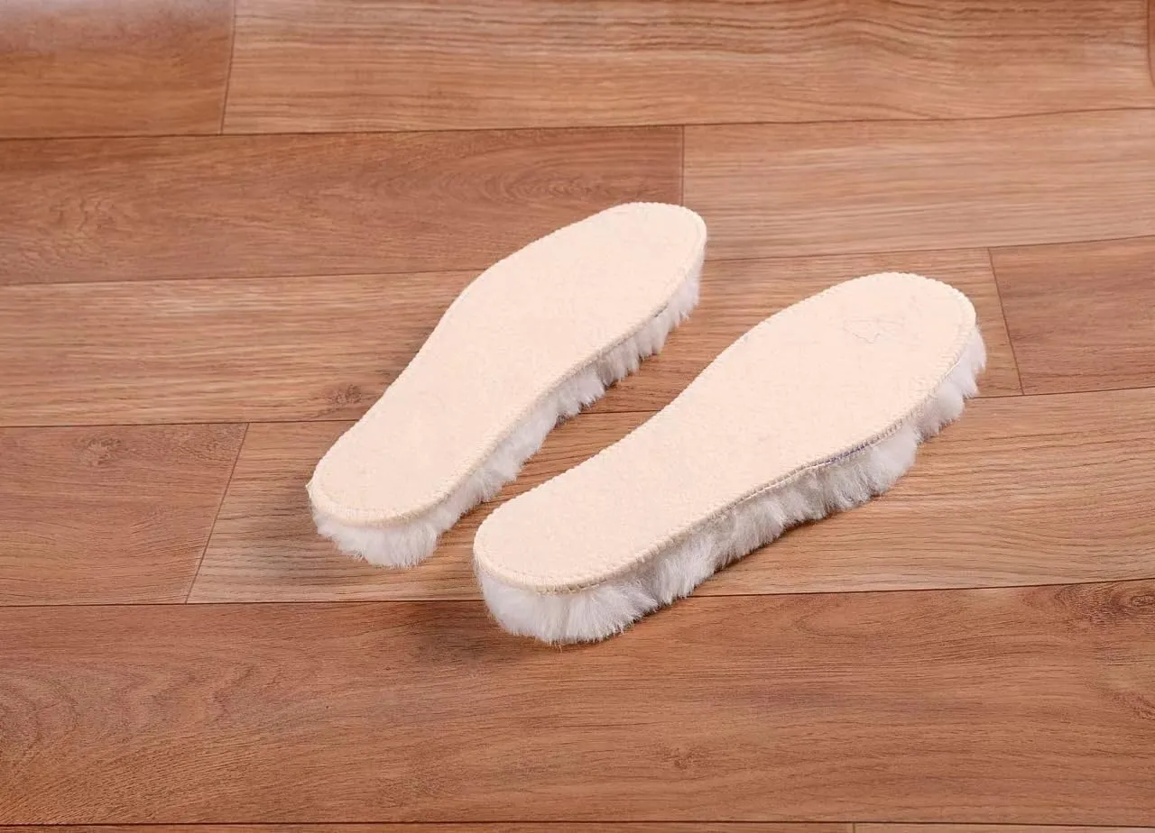 Genius Australian Sheepskin Wool Shoe Insoles for Kids, Warm Wool Shoe Inserts,Children Shoe Insoles for Boots, Fleece Snow Shoe Inserts (28 (19cm,7.5"))