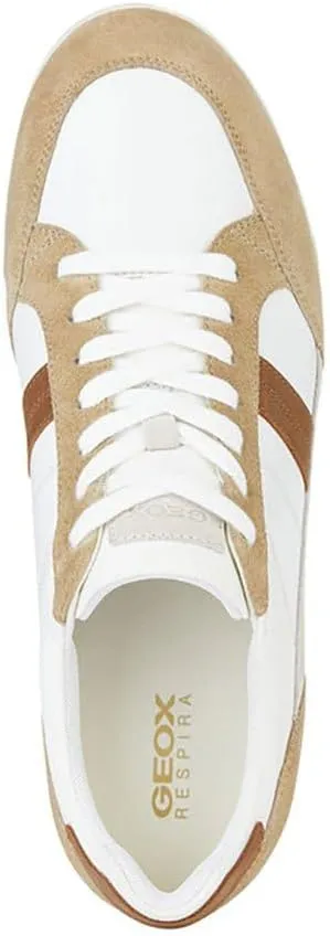 Geox Mens U Renan A Side Zip Lace Up Low Sneaker