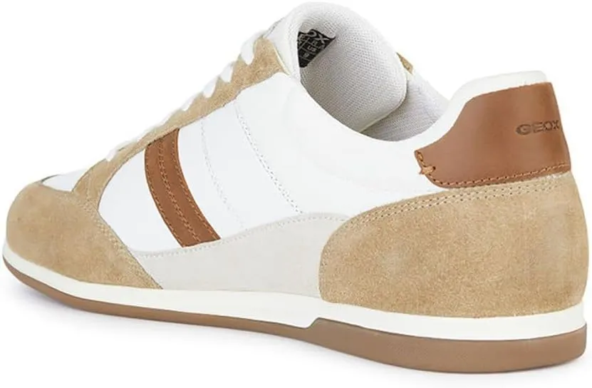 Geox Mens U Renan A Side Zip Lace Up Low Sneaker