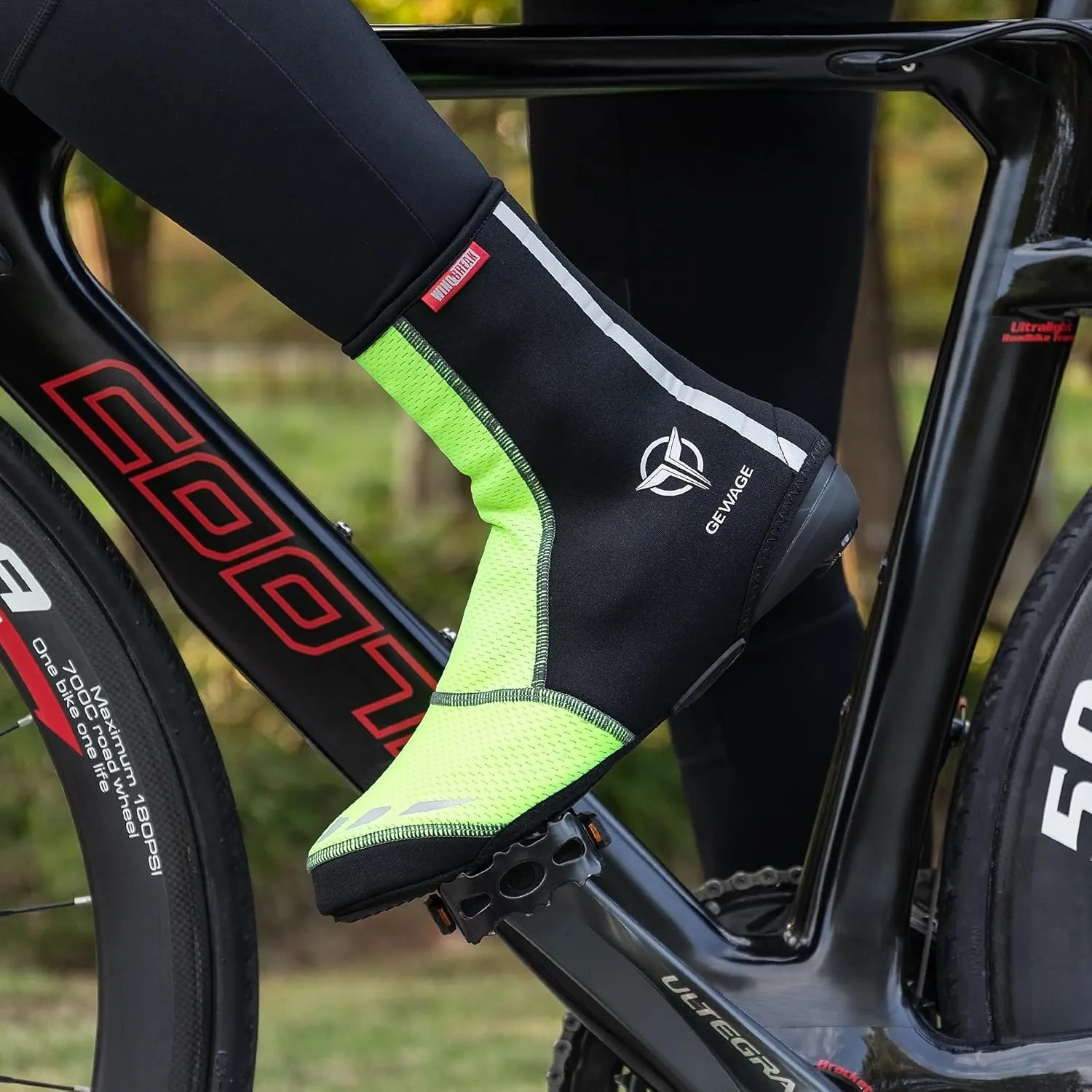 GEWAGE Cycling Shoe Covers -Warm Bike Shoe Covers - Windproof Mountain Road Cycling Overshoes - Cycling Shoe Cover for Men Women