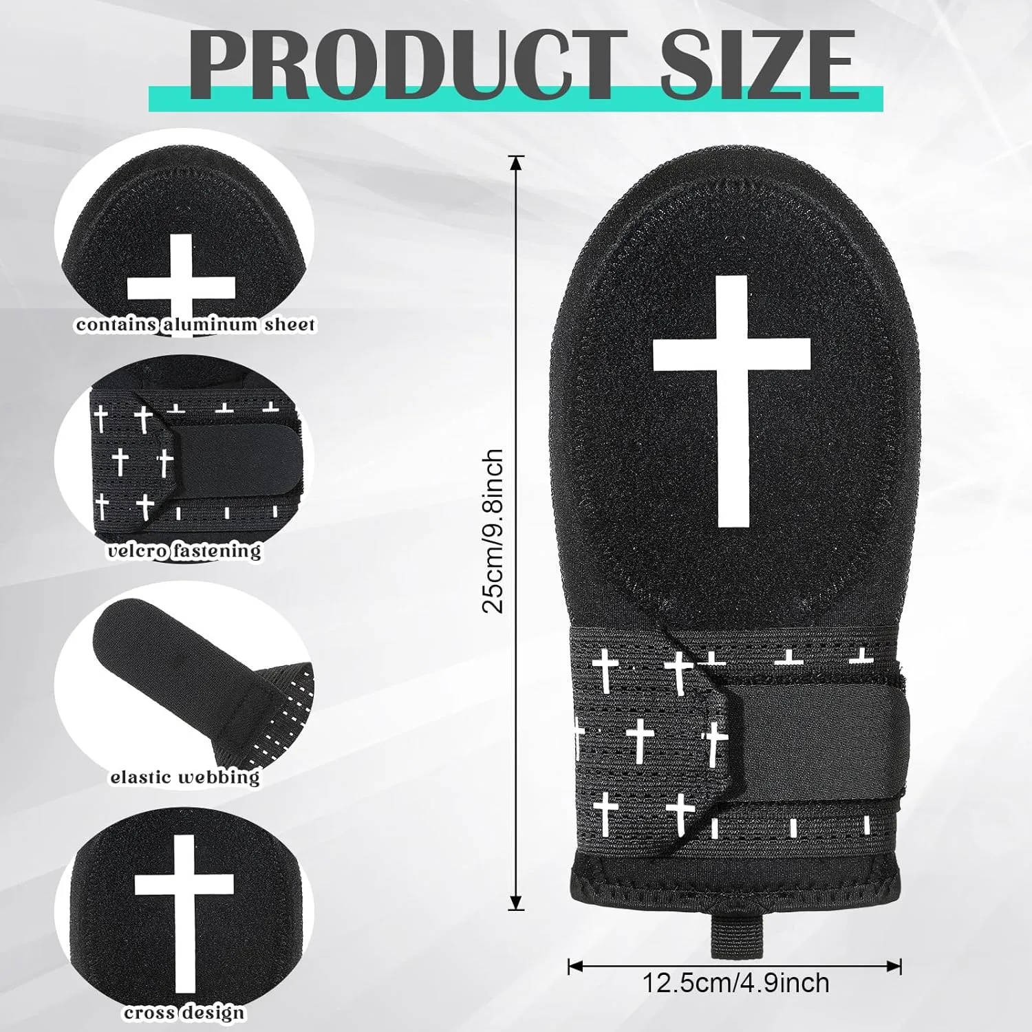 Geyoga Christian Sliding Mitt Cross Baseball Softball Religious Glove Sliding Mitt Baseball Guard Accessories and Protective Gear Left/Right Hands - Hand and Wrist Protection