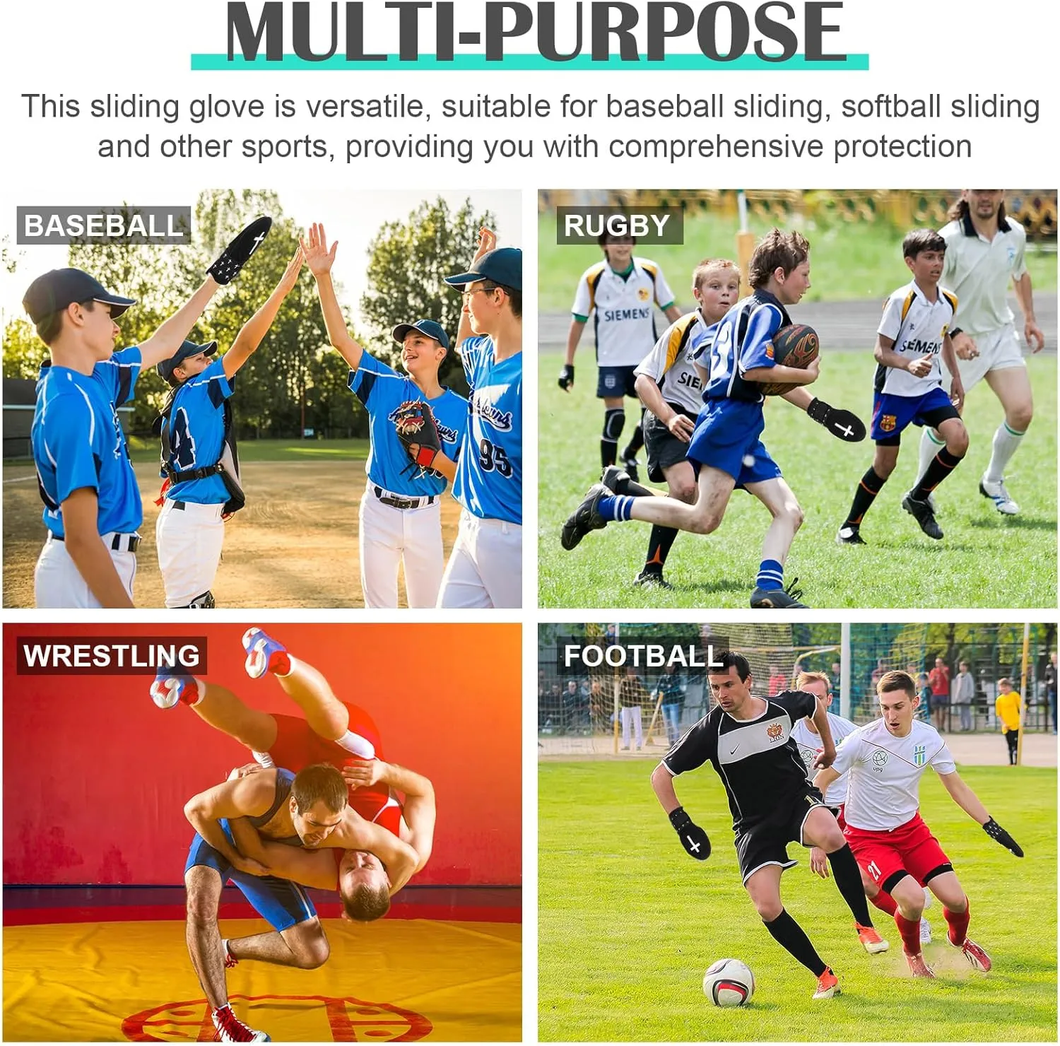 Geyoga Christian Sliding Mitt Cross Baseball Softball Religious Glove Sliding Mitt Baseball Guard Accessories and Protective Gear Left/Right Hands - Hand and Wrist Protection