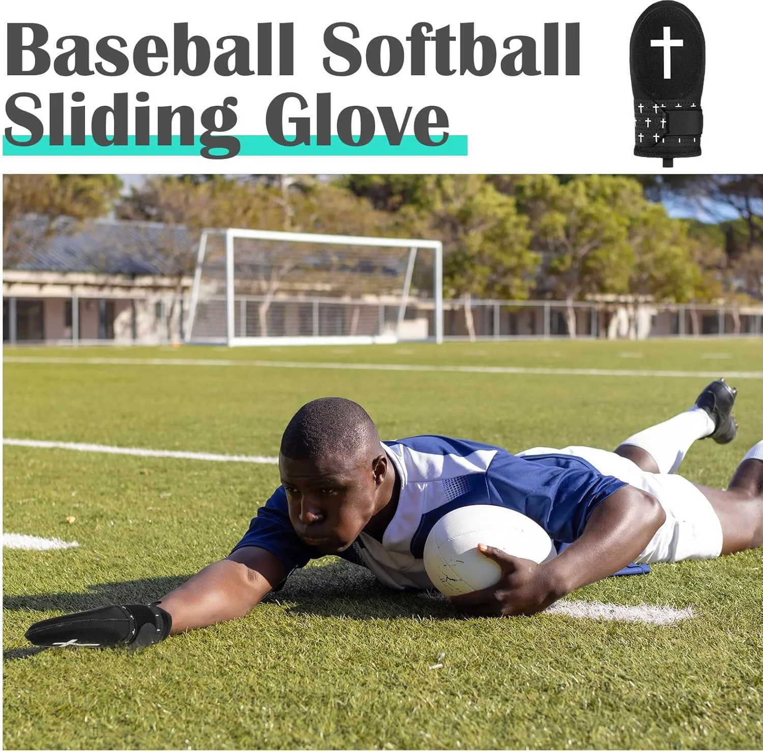 Geyoga Christian Sliding Mitt Cross Baseball Softball Religious Glove Sliding Mitt Baseball Guard Accessories and Protective Gear Left/Right Hands - Hand and Wrist Protection