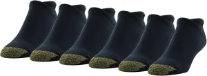 GOLDTOE Men's 656HT Cotton No Show Heel Tab Athletic Socks, 6-Pairs