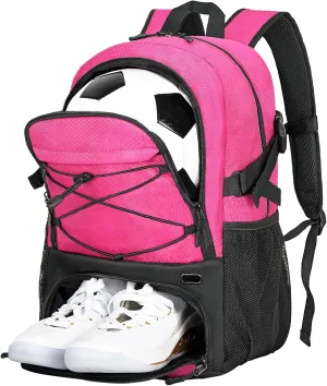 Goloni Soccer Bag,Large Sports Bag with with Separate Ball & Shoe Compartments,Youth Soccer Backpack for Basketball