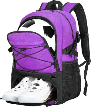 Goloni Soccer Bag,Large Sports Bag with with Separate Ball & Shoe Compartments,Youth Soccer Backpack for Basketball