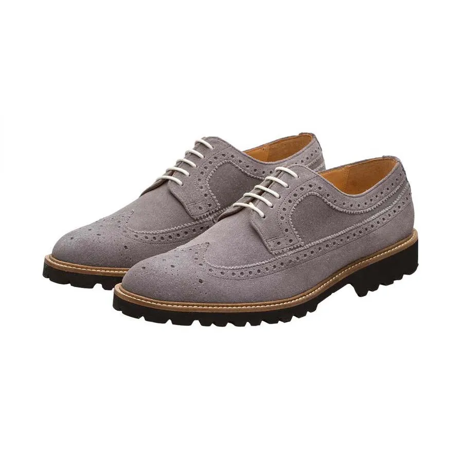 Grey Suede Lightweight Casual Derby