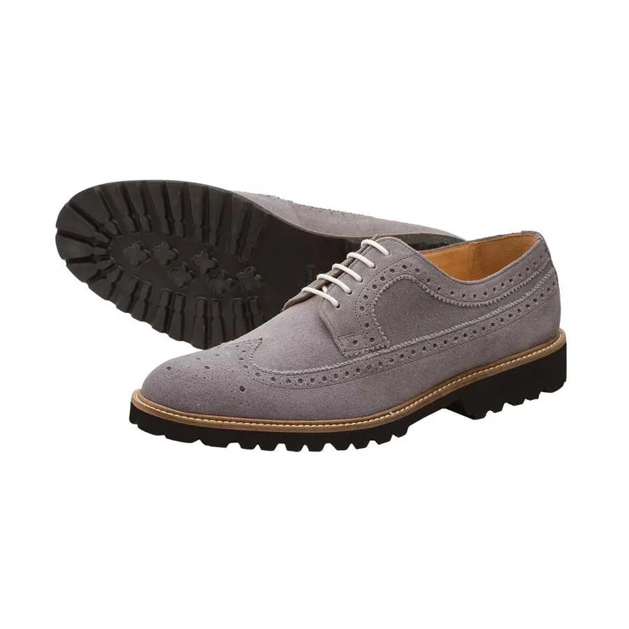 Grey Suede Lightweight Casual Derby
