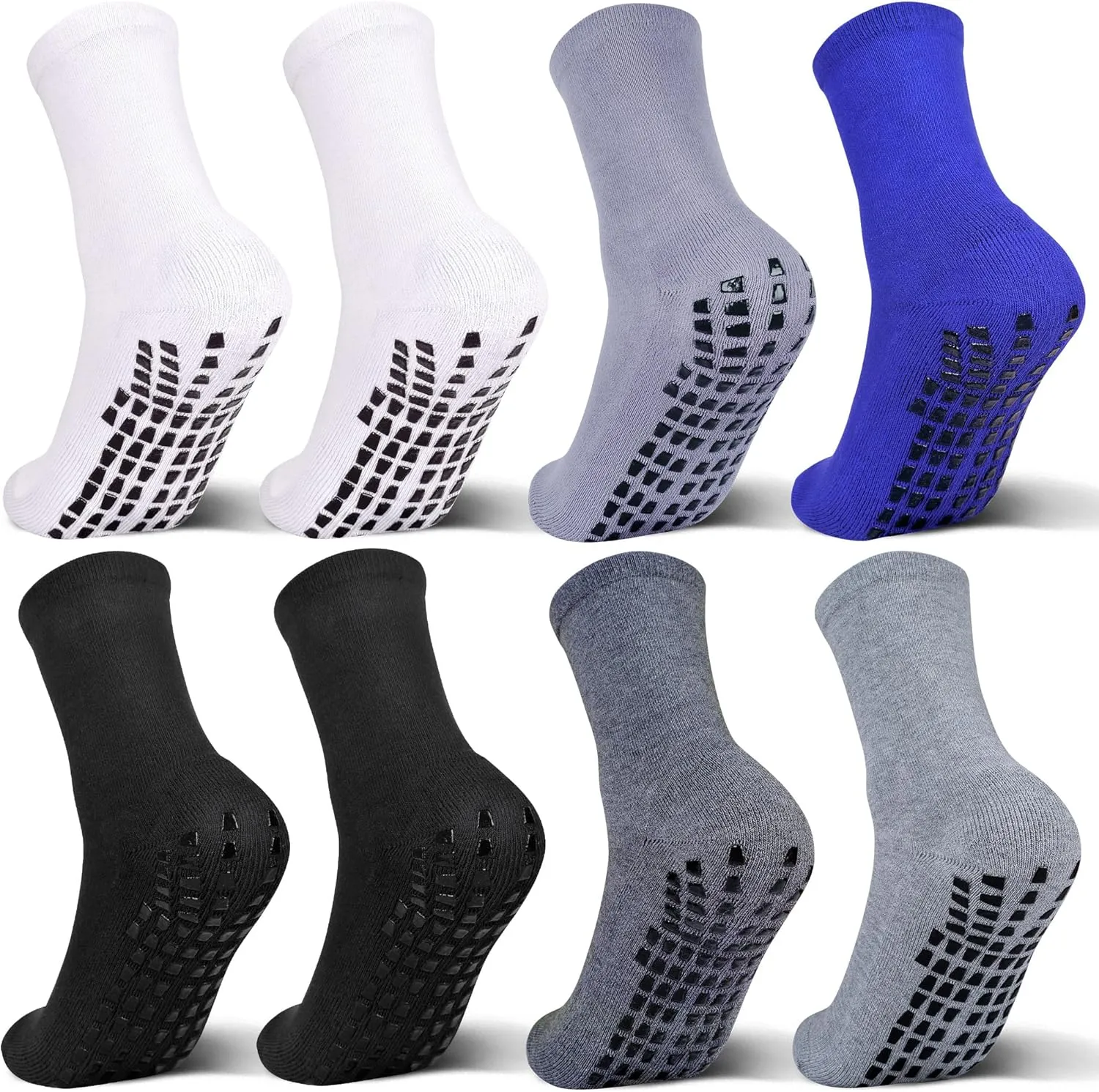 Grip Socks For Kids(4-16 Years Old) Youth Boys & Girls, Cushioned Sport Athletic Hospital Socks