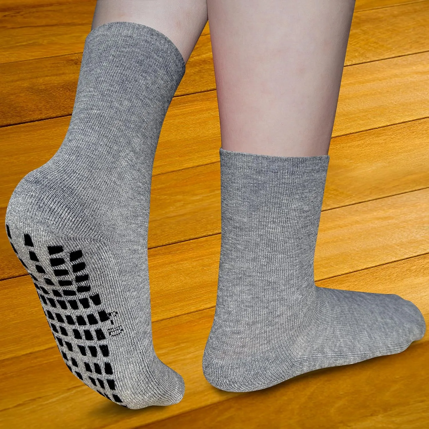 Grip Socks For Kids(4-16 Years Old) Youth Boys & Girls, Cushioned Sport Athletic Hospital Socks