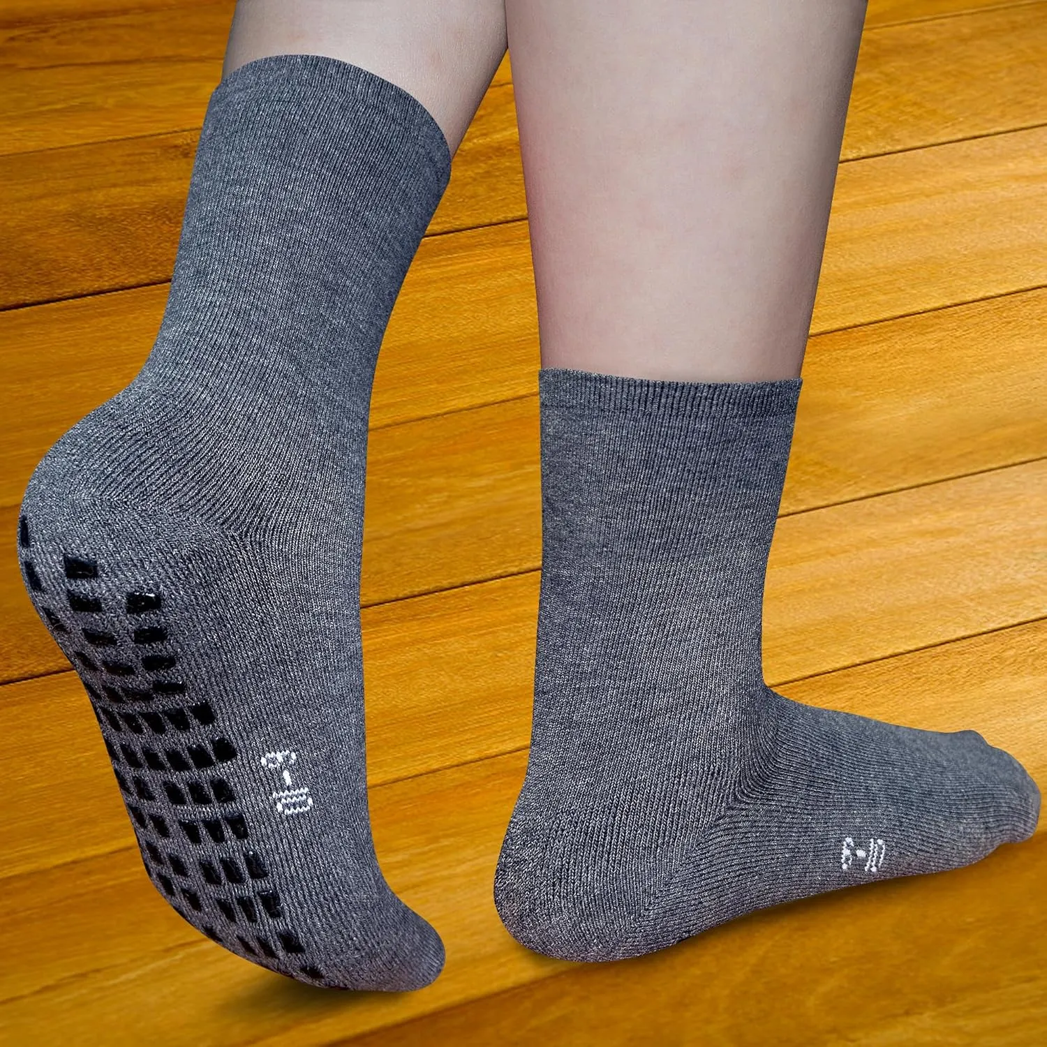 Grip Socks For Kids(4-16 Years Old) Youth Boys & Girls, Cushioned Sport Athletic Hospital Socks