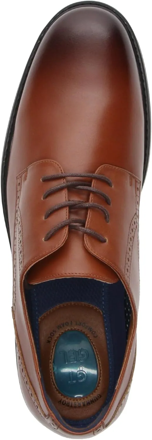 Gunnar and Troy Axel Mens Dress Shoes | Classic Brogue Oxford with Leather Uppers | Cushioned Dual-Density Footbed | Multi Color