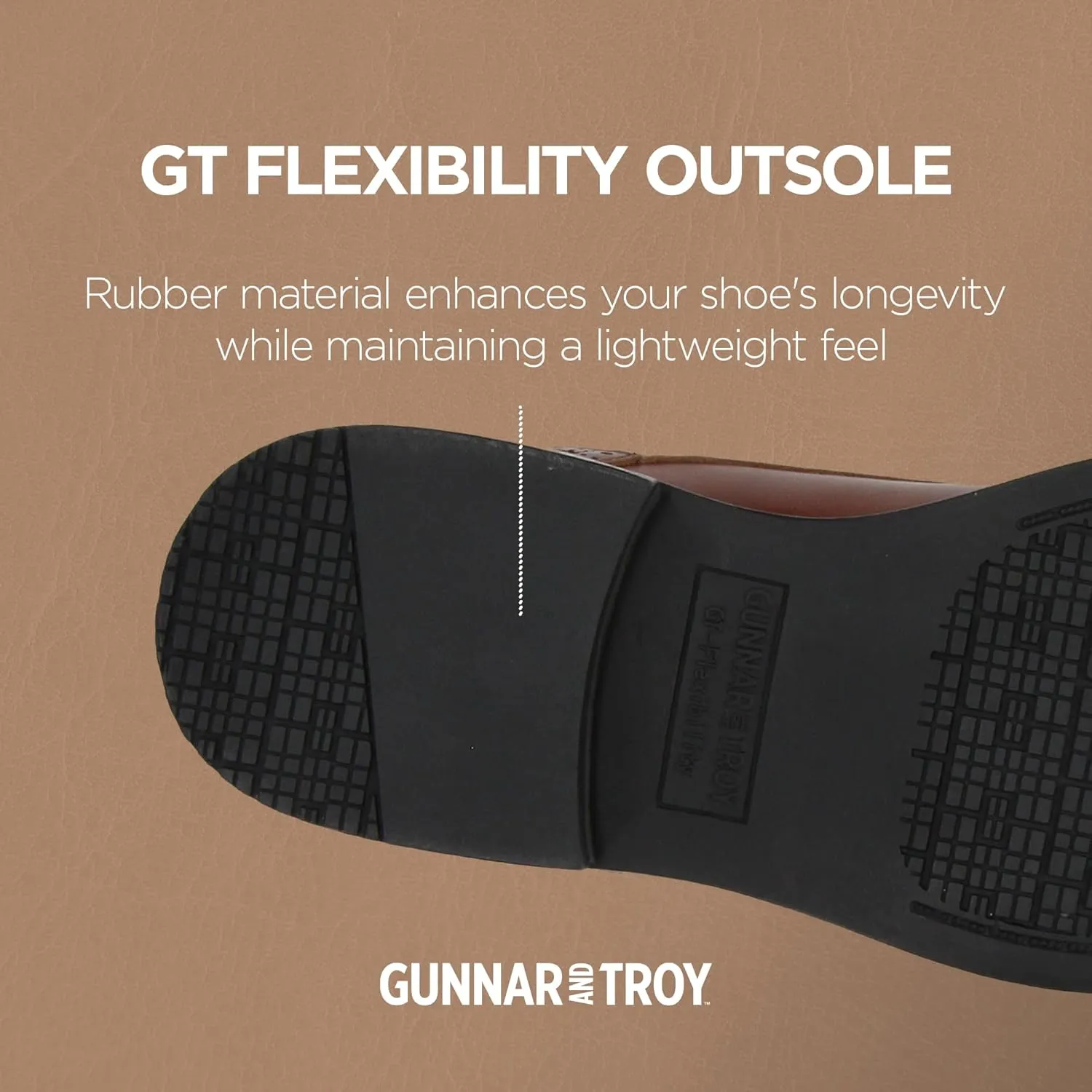 Gunnar and Troy Axel Mens Dress Shoes | Classic Brogue Oxford with Leather Uppers | Cushioned Dual-Density Footbed | Multi Color