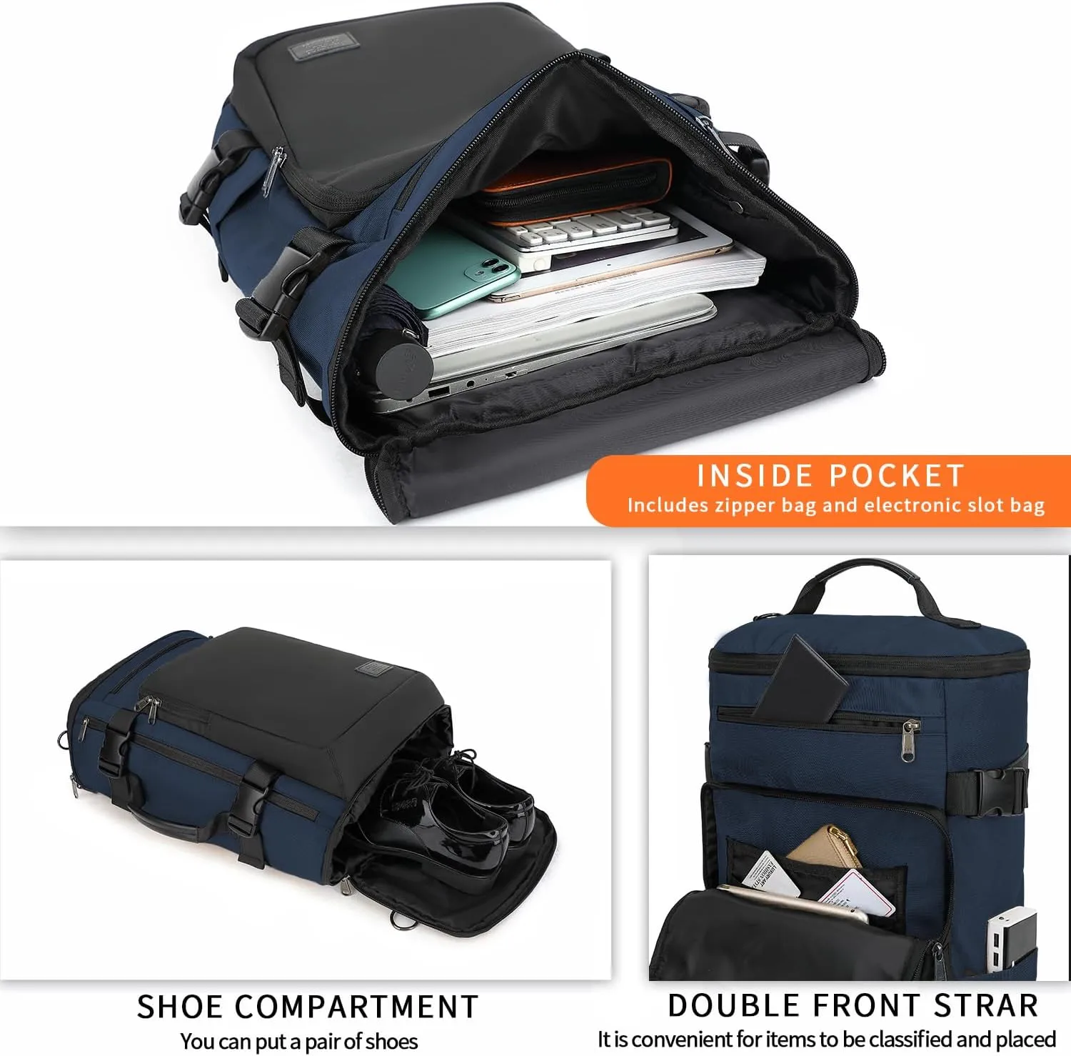 Gym Duffle Bag Backpack 4-Way Waterproof with Shoes Compartment for travel Sport Hiking laptop