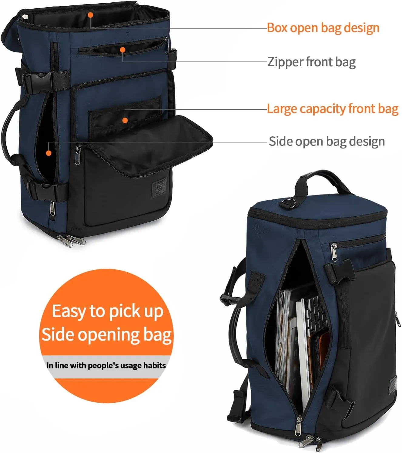 Gym Duffle Bag Backpack 4-Way Waterproof with Shoes Compartment for travel Sport Hiking laptop