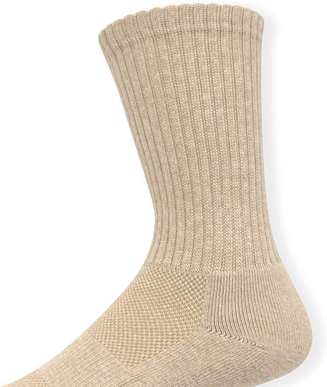 HaloYIYI Men's Moisture Control Cushioned Crew Socks with Arch Compression for Athletic, 6 Pairs