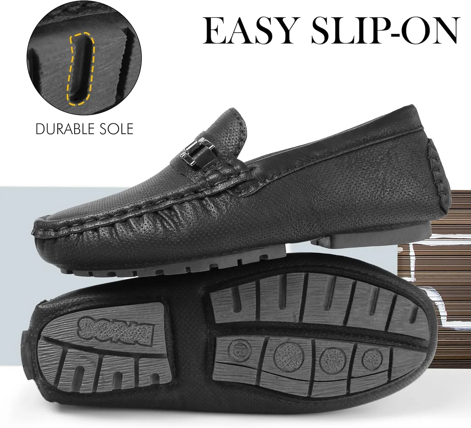 Hawkwell Kids Classic Penny Loafer Moccasin Dress Driver School Shoes