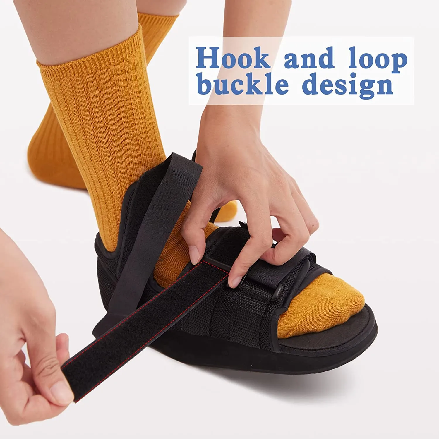 Heel Wedge Healing Shoe Post Op Shoes Lightweight Heel Relief Medical Orthopedic Foot Brace Off-loading Shoes for Heel or Ankle Pain Ulcerations Feet Wounds for Men and Women (Medium)
