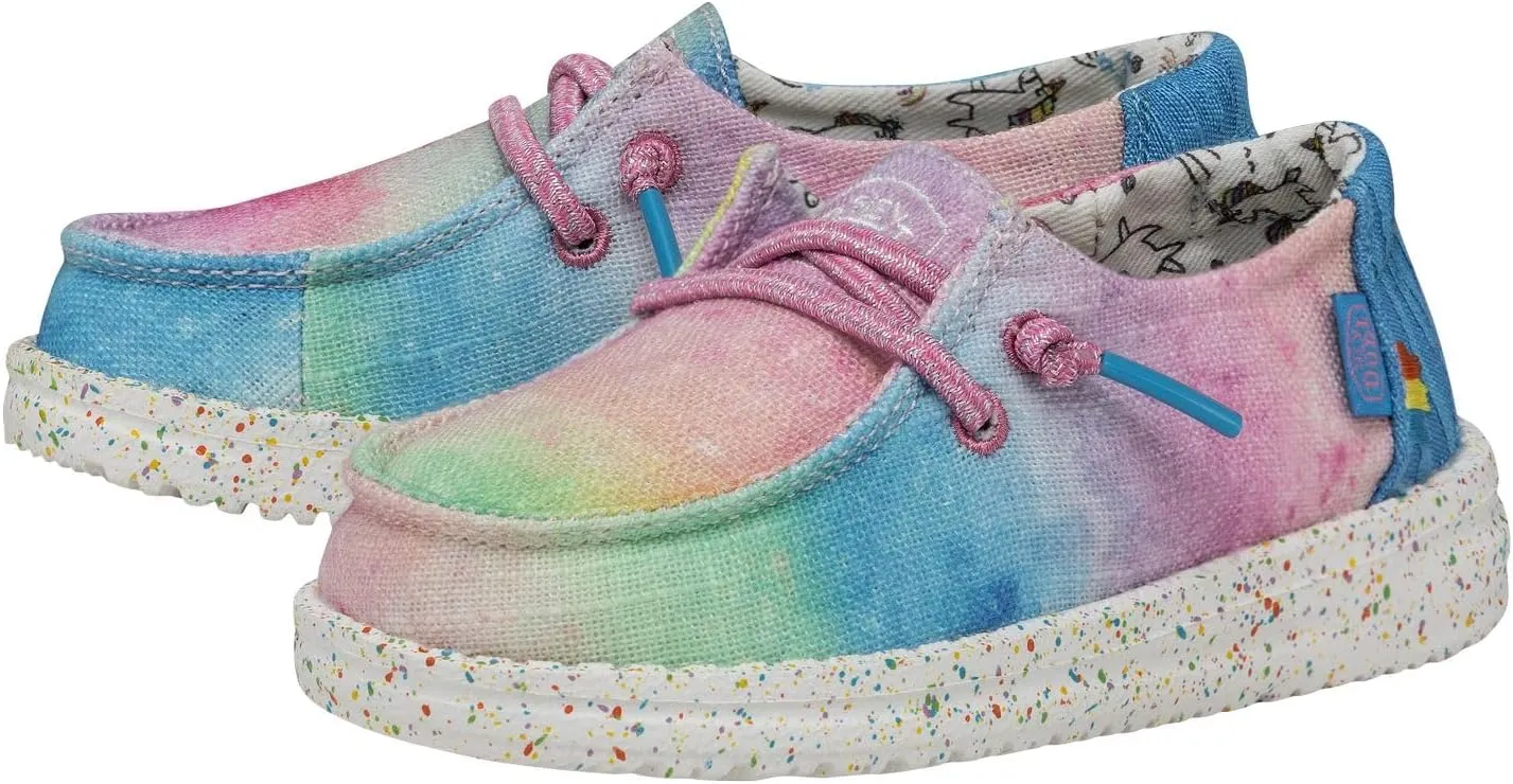 Hey Dude Girl's Wendy Youth Multiple Sizes & Colors | Girl’s Shoes | Girl’s Lace Up Loafers | Lightweight & Comfortable