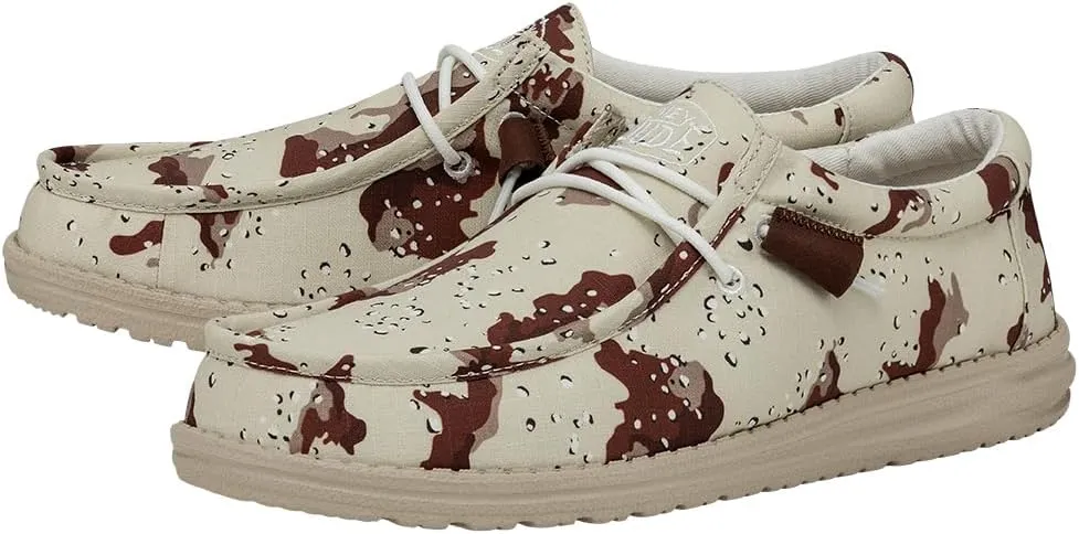 Hey Dude Men's Wally Camo | Men's Loafers | Men's Slip On Shoes | Comfortable & Light-Weight