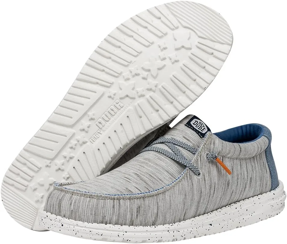 Hey Dude Men's Wally Jersey | Men's Loafers | Men's Slip On Shoes | Comfortable & Light-Weight