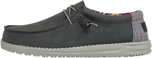 Hey Dude Men's Wally Recycled Leather | Men’s Shoes | Men's Lace Up Loafers | Comfortable & Light-Weight