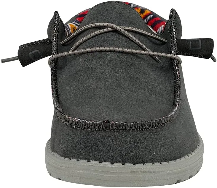 Hey Dude Men's Wally Recycled Leather | Men’s Shoes | Men's Lace Up Loafers | Comfortable & Light-Weight