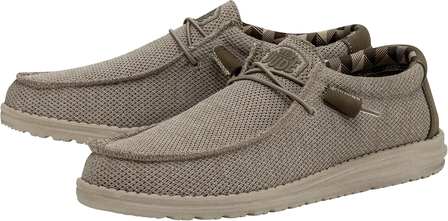Hey Dude Men's Wally Sox | Men’s Shoes | Men's Lace Up Loafers | Comfortable & Light-Weight