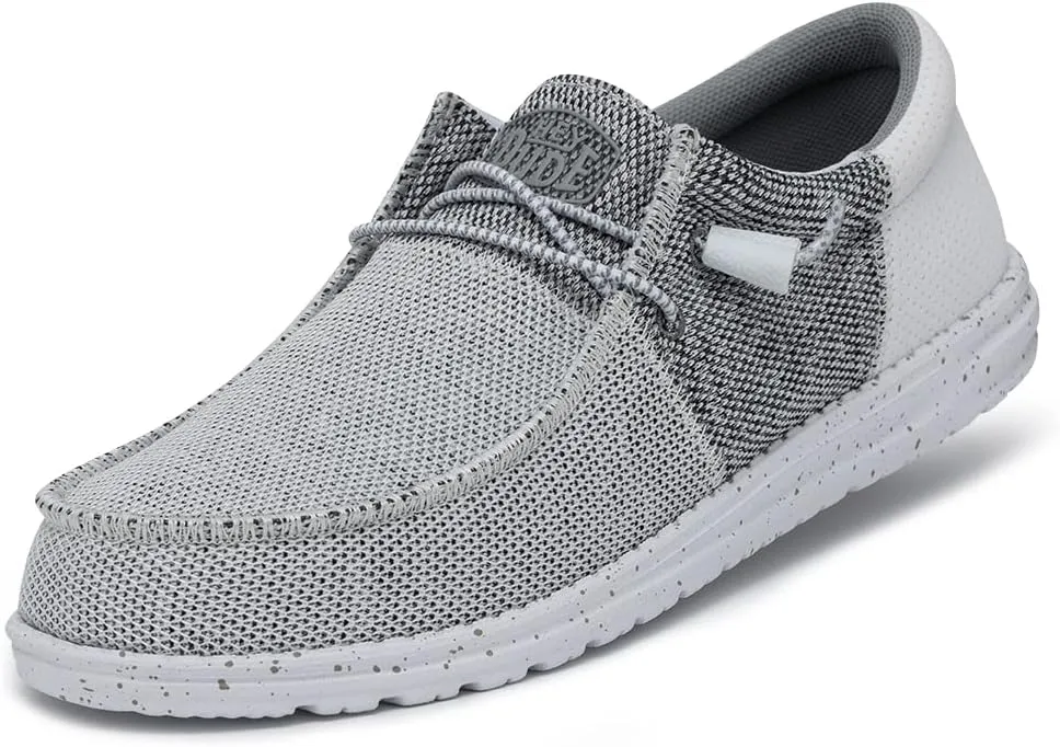 Hey Dude Men's Wally-Tri Varsity Sport Mesh | Men's Shoes | Men Slip-on Loafers | Comfortable & Light-Weight