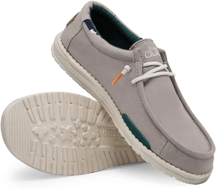 Hey Dude Men's Wally Wash | Men’s Shoes Lace Up Loafers Comfortable & Light-Weight