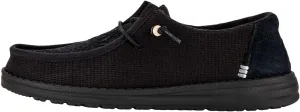 Hey Dude Women's Wendy Crochet Black Size 8 | Women's Shoes | Women Slip-on Loafers | Comfortable & Light-Weight