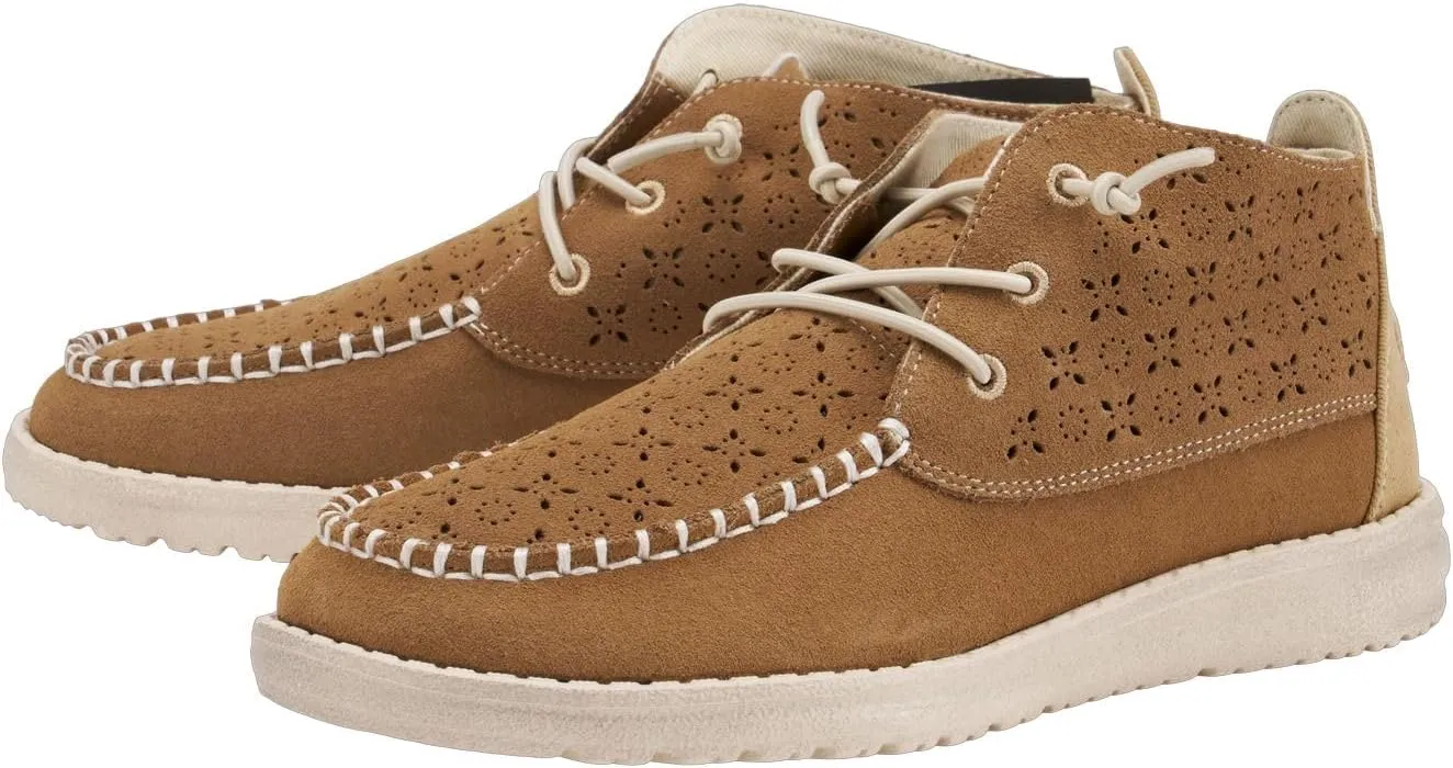 Hey Dude Women's Wendy Mid Suede Boho | Women's Shoes | Women's Slip On Loafers | Comfortable & Light-Weight