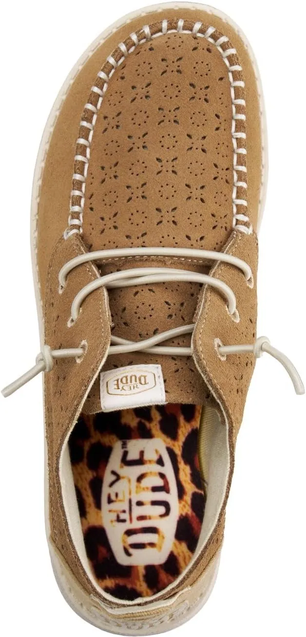 Hey Dude Women's Wendy Mid Suede Boho | Women's Shoes | Women's Slip On Loafers | Comfortable & Light-Weight