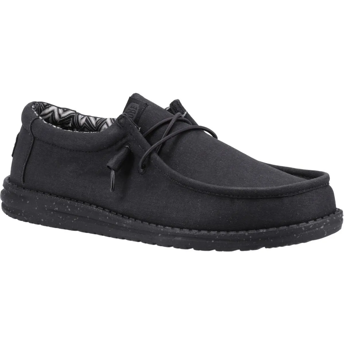 HEYDUDE Wally Canvas Shoe Black/Black