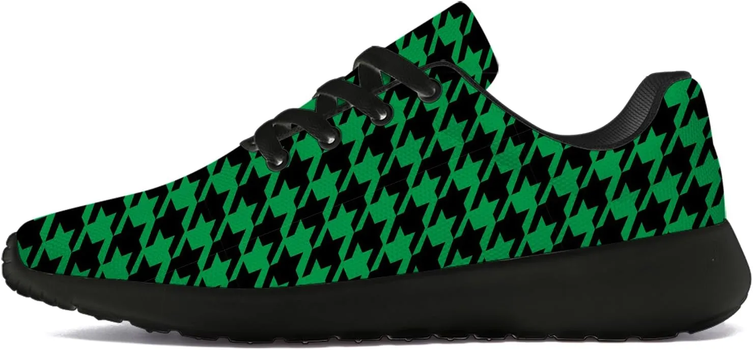 Houndstooth Print Shoes Women Men Lightweight Breathable Walking Tennis Shoes Running Sneakers Gifts for Dad Mom