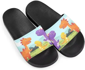 Howilath Novelty Animals Pattern Women's Slide Sandals, Casual Soft Sole Open Toe Non-Slip Single Band Slide Sandals