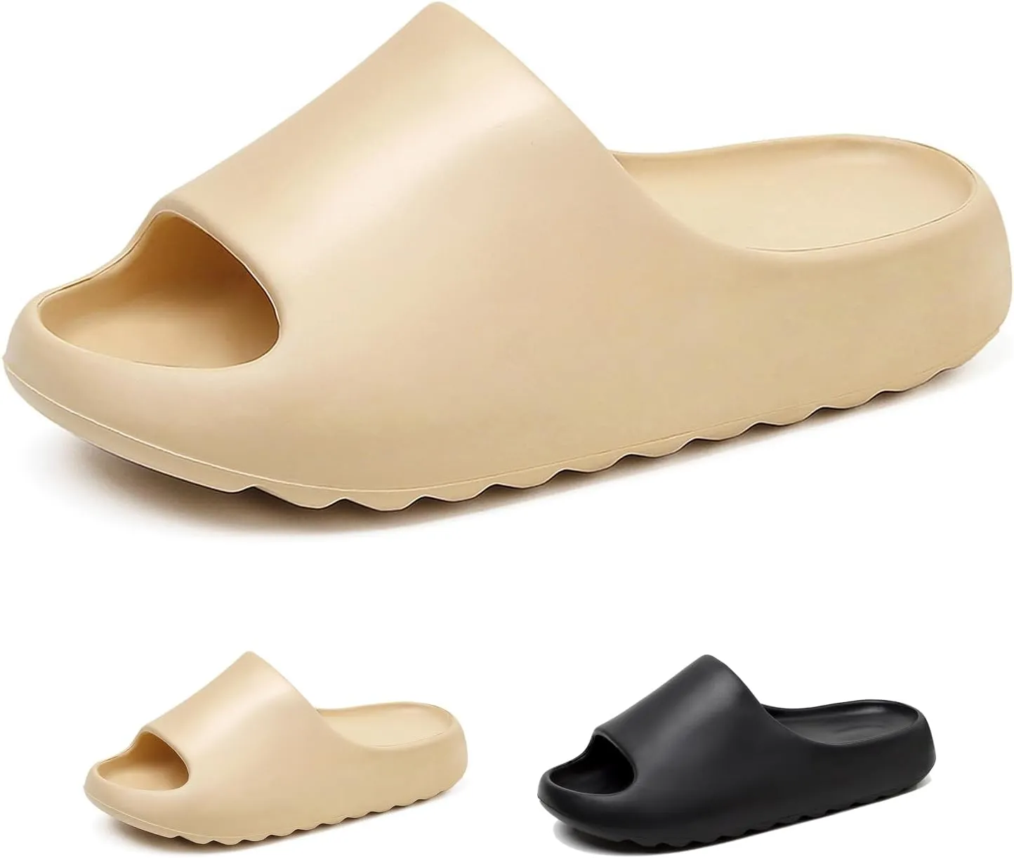 Hsttgsr Pillow Slippers for Women and Men, EVA Anti-Slip, Super Soft, Quick-Drying Comfort Cloud Slides for Showers, Lightweight Spa Massage Summer Sandals for Adults, Indoor and Outdoor