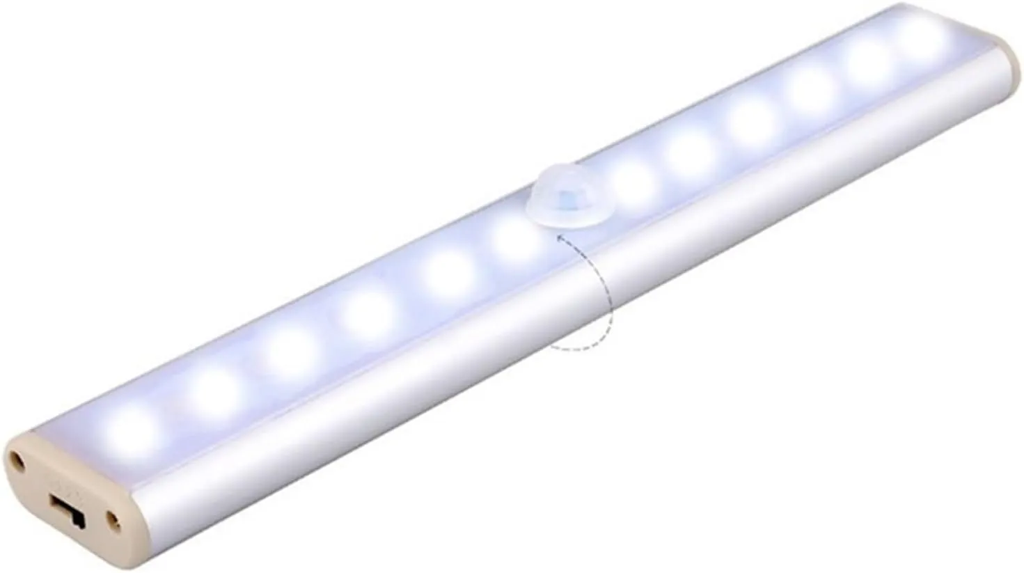 Human Body Closet Sensor Light 12led Cabinet Light USB Charging Night Light Wardrobe Light Stair Light Shoe Cabinet Light (Color : 30=LED Rechargeable Warm Light)