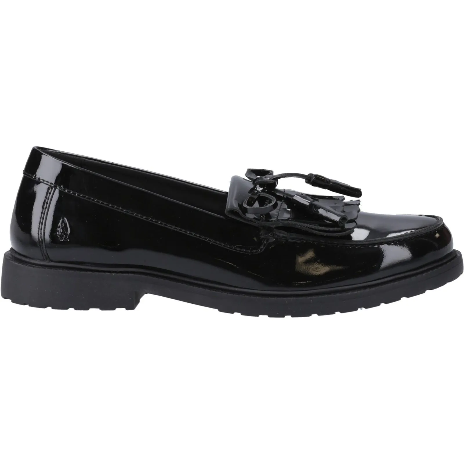 Hush Puppies Verity Kiltie Leather Women's Black Loafers